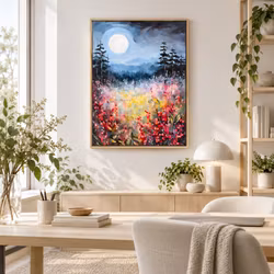 Graphic Art "The moon will dance"