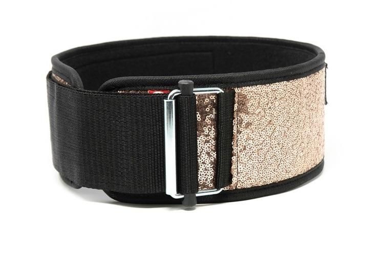 2Pood Classy Bling Rose Gold Straight Weightlifting Belt