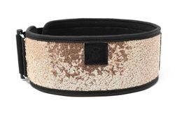 2Pood Classy Bling Rose Gold Straight Weightlifting Belt