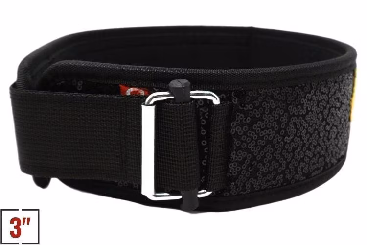 2Pood 3" Petite Black Magic (Sparkle) Straight Weightlifting Belt