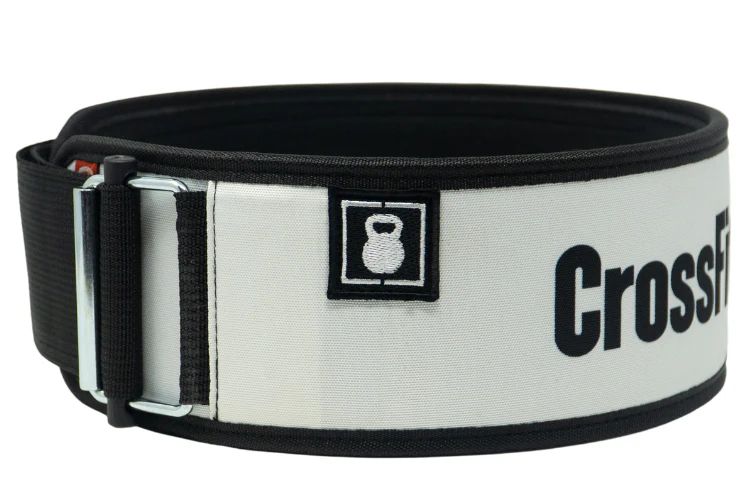 2pood CrossFit White Straight Weightlifting Belt