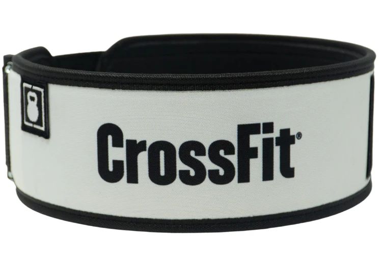 2pood CrossFit White Straight Weightlifting Belt