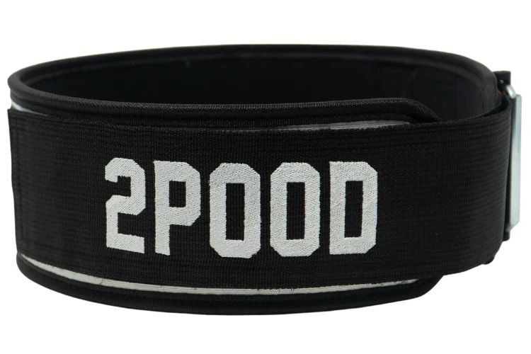 2pood CrossFit White Straight Weightlifting Belt