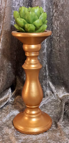 Betongljusstake, kopparfärg