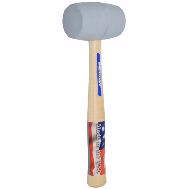 Gummiklubba För golvläggning solid vit, 56 mm diam. 580g/265 mm