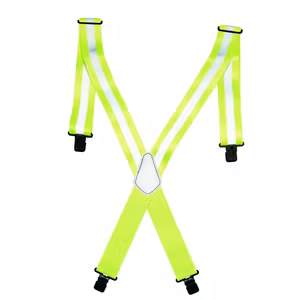 Hängsle Hi-Vis gul varsel/reflex, bred nylon/resår