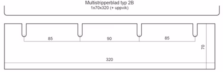 Multistripperblad typ 2B