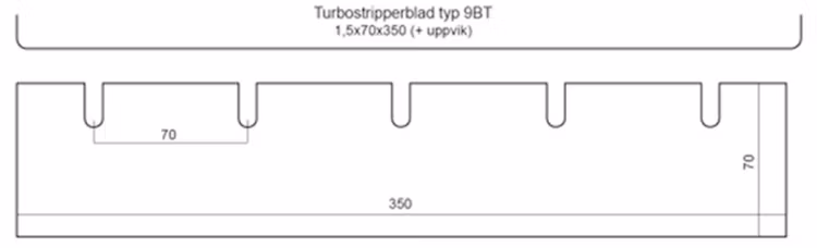 Turbostripperblad typ 9BT