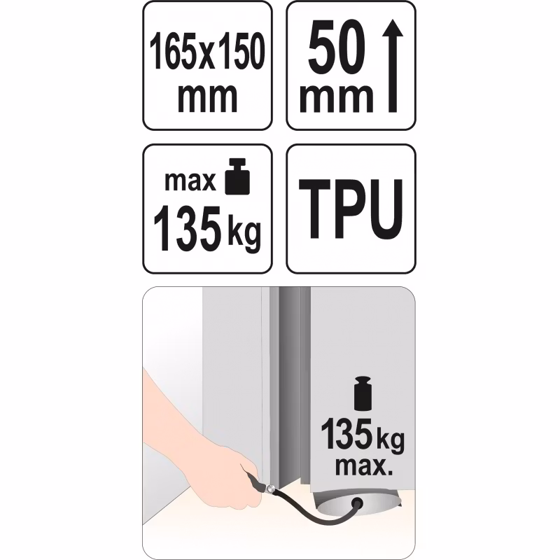 Lyft och justerkudde Max 135 kg, 1-pack