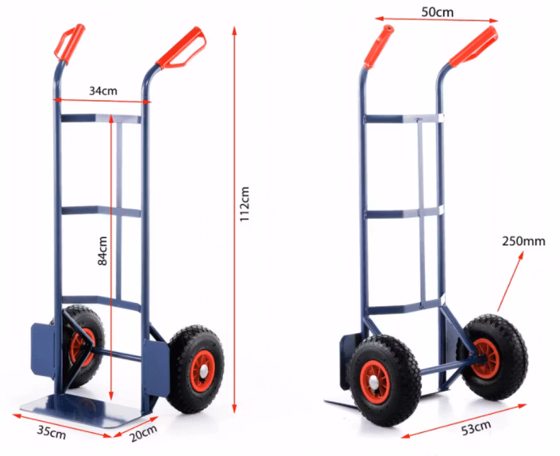 Transportkärra, hopfällbar, stål,