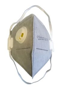 Partikelfiltermask FFP-2 ventil Pro Grå, 2 x resår 50st