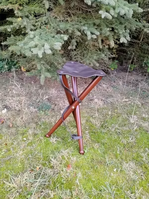 Jaktstol i läder 65cm