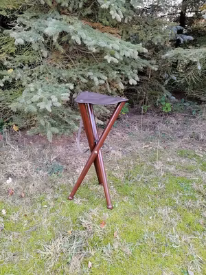 Jaktstol i läder extra hög 80cm
