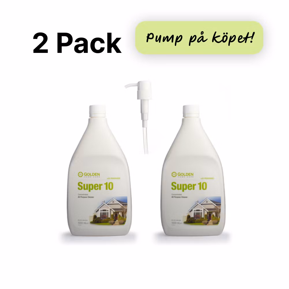 2 ST Super tio a 2 liter - 1ST Pump på köpet