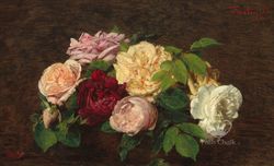 Posh Chalk® RUSTIC ROSES - A1 Deluxe Decoupage Paper ca  59x84cm