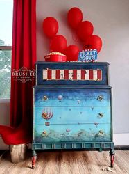MINT - A1 Decoupagepapper (ca 59x84cm) - BALLOONS