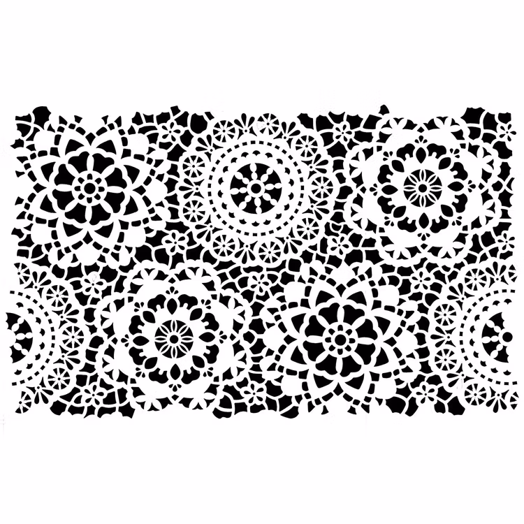 SCHABLONER - Posh Chalk Stencil - Hippy Lace (large)