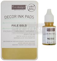 Design with Prima® - Stämpeldyna + färg 10ml - PALE GOLD
