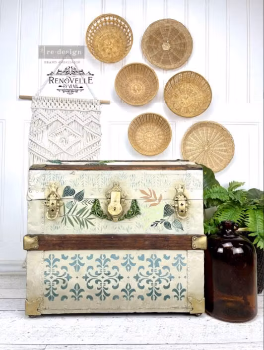 SCHABLON - Re Design STICK & STYLE - Modern Damask - Photo Credit @renovelleCA