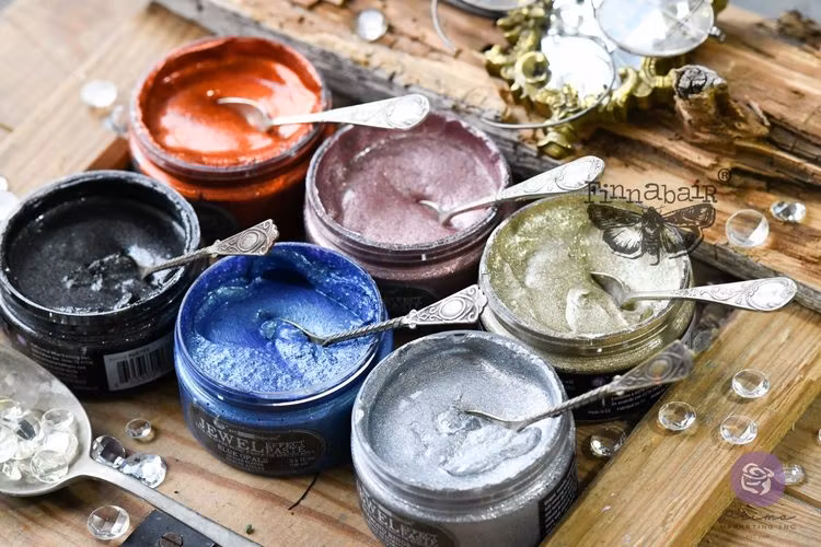 Finnabair - Art Extravagance Jewel Texture Embossing Paste - TRUE EMERALDS