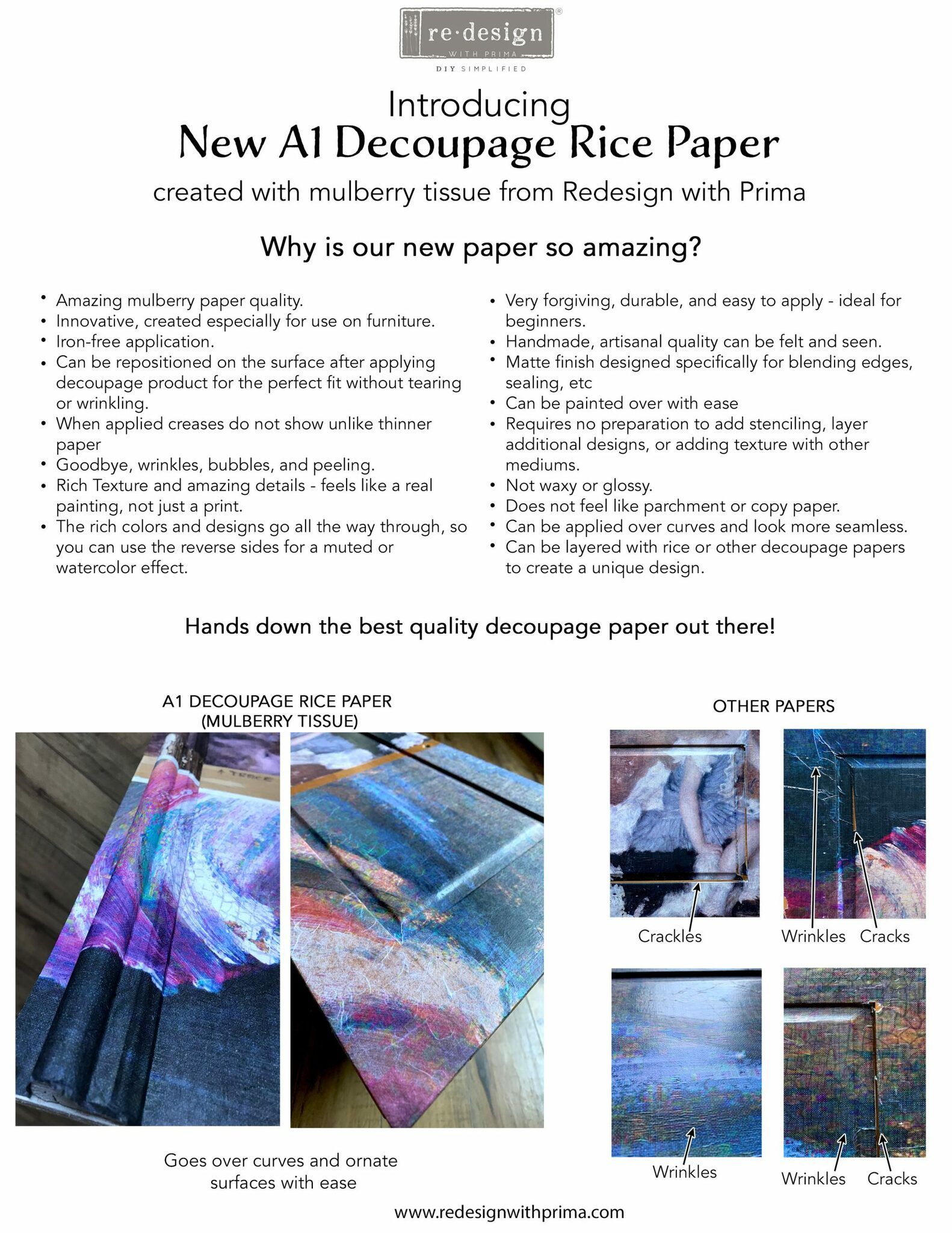 DECOUPAGE - DECOUPAGE - Re Design - A1 Tissue Paper