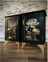 MINT - A3 Decoupagepapper (ca 30x42cm) - GOLDEN BLOOM 2