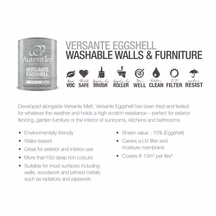 Autentico® VERSANTE EGGSHELL -  French Grey 500ml