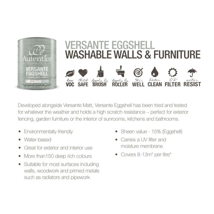 Autentico® VERSANTE EGGSHELL - Flannel Grey 500ml