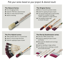 Staalmeester® Pro-Hybrid - Round Brush Nr.8 - Målarpensel (Ø ca 18mm)
