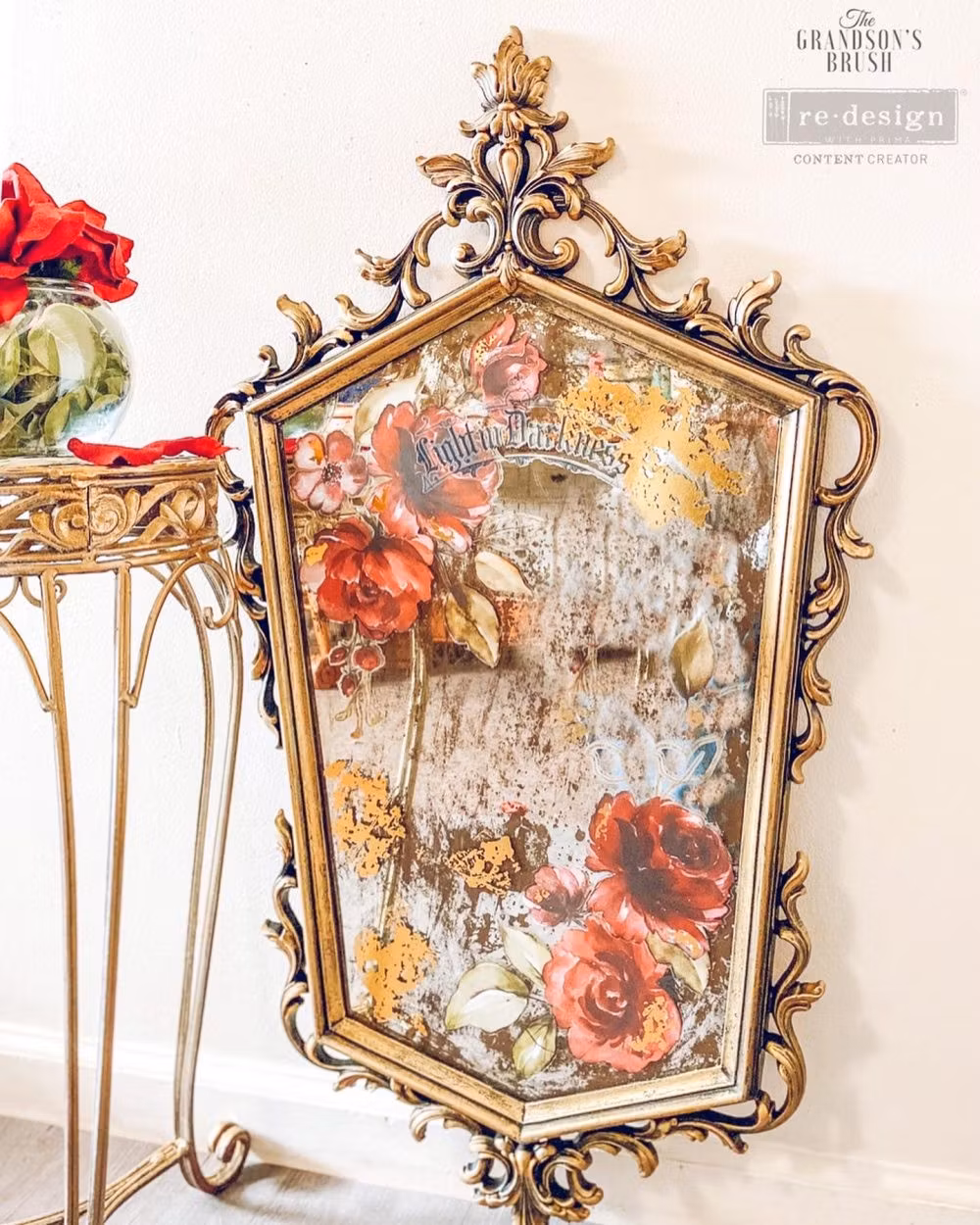 Re Design Décor Transfers® - Rose & Rouge ca 61x81cm