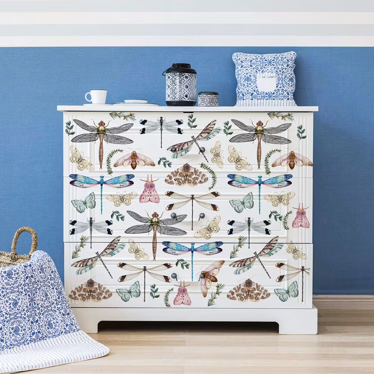 Re Design Décor Transfers® - Riverbed Dragonflies ca 61x89cm