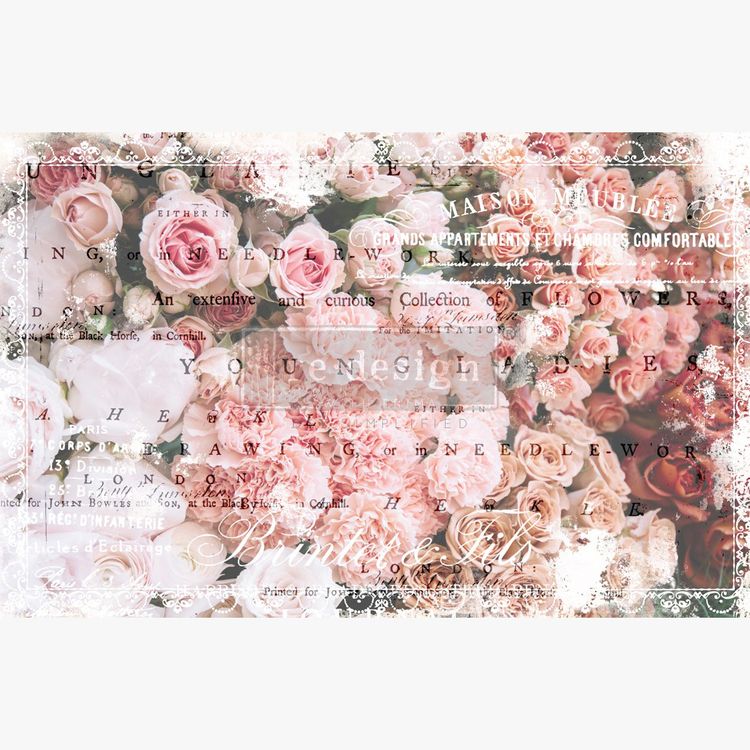 Re Design Tissue Paper - Angelic Rose Garden LT 48x76cm