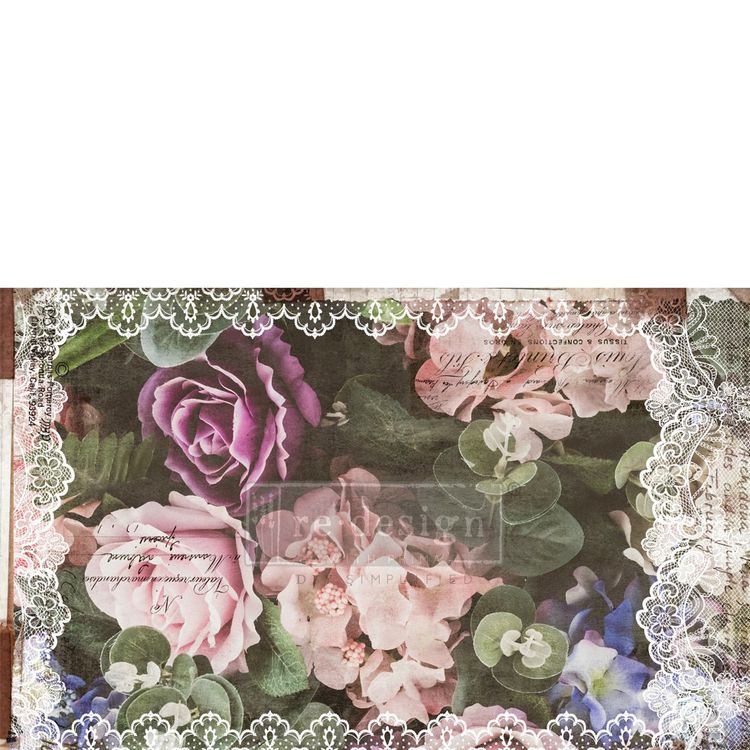 Re Design Tissue Paper - Dark Lace LT 48x76cm