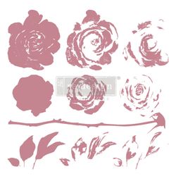 Re Design Dekorstämpel - Mystic Rose 30x30cm