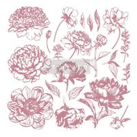 Re Design Dekorstämpel - Linear Floral 30x30cm