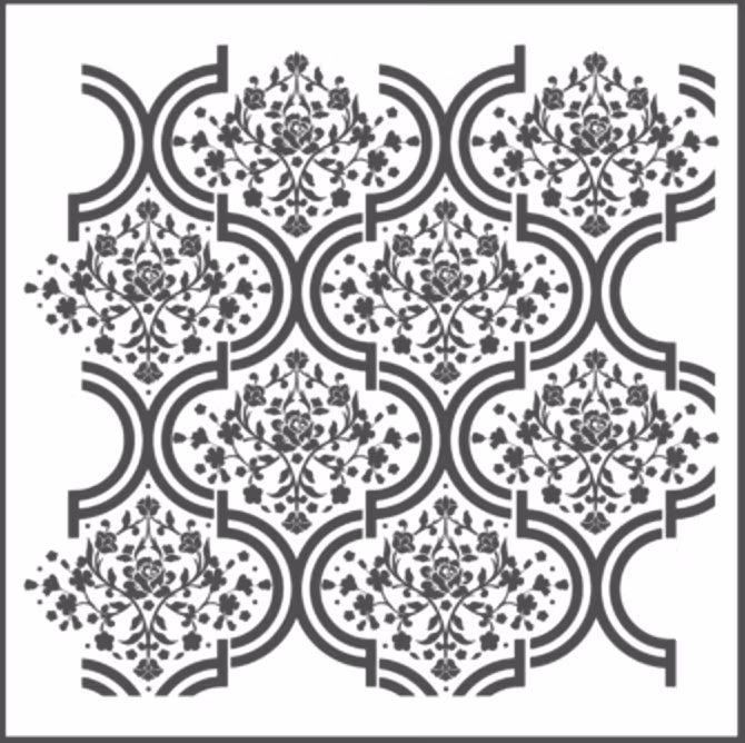 Re Design Schablon - Regal Garden ca 56x56cm