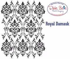 Belles and Whistles Schablon - Royal Damask ca 40x50cm