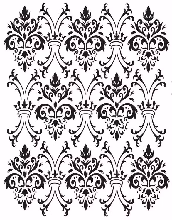 SCHABLON - Belles and Whistles Stencil - Royal Damask