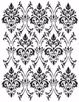 Belles and Whistles Schablon - Royal Damask ca 40x50cm