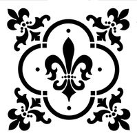 Posh Chalk® Schablon - Fleur De Lis 30x30cm