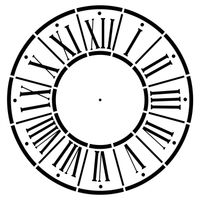 Posh Chalk® Schablon - Posh O'Clock 80x80cm