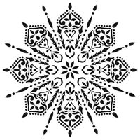 Posh Chalk® Schablon - Spider Mandala 40x40cm