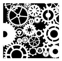Posh Chalk® Schablon - Steampunk Flair 30x30cm