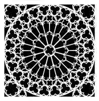 Posh Chalk® Schablon - Stone Rosette 40x40cm