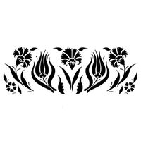 Posh Chalk® Schablon - Tulip Border 15x30cm