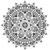 Posh Chalk® Schablon - WoodUMandala 30x30cm