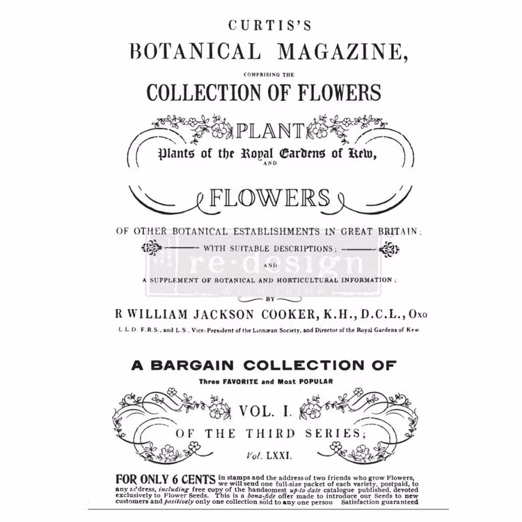 Design Décor Transfer - Botanical Magazine