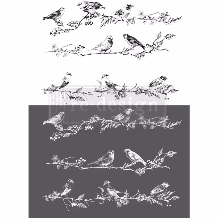 Re Design Décor Transfer - Birds and Berries