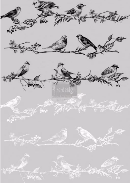 Re Design Décor Transfer - Birds and Berries