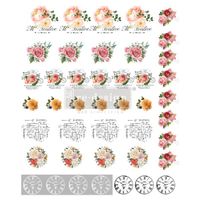 Re Design Décor Knob Transfers® - Vintage Rose ca 23x28cm